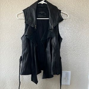 All Saints Manu Leather Vest